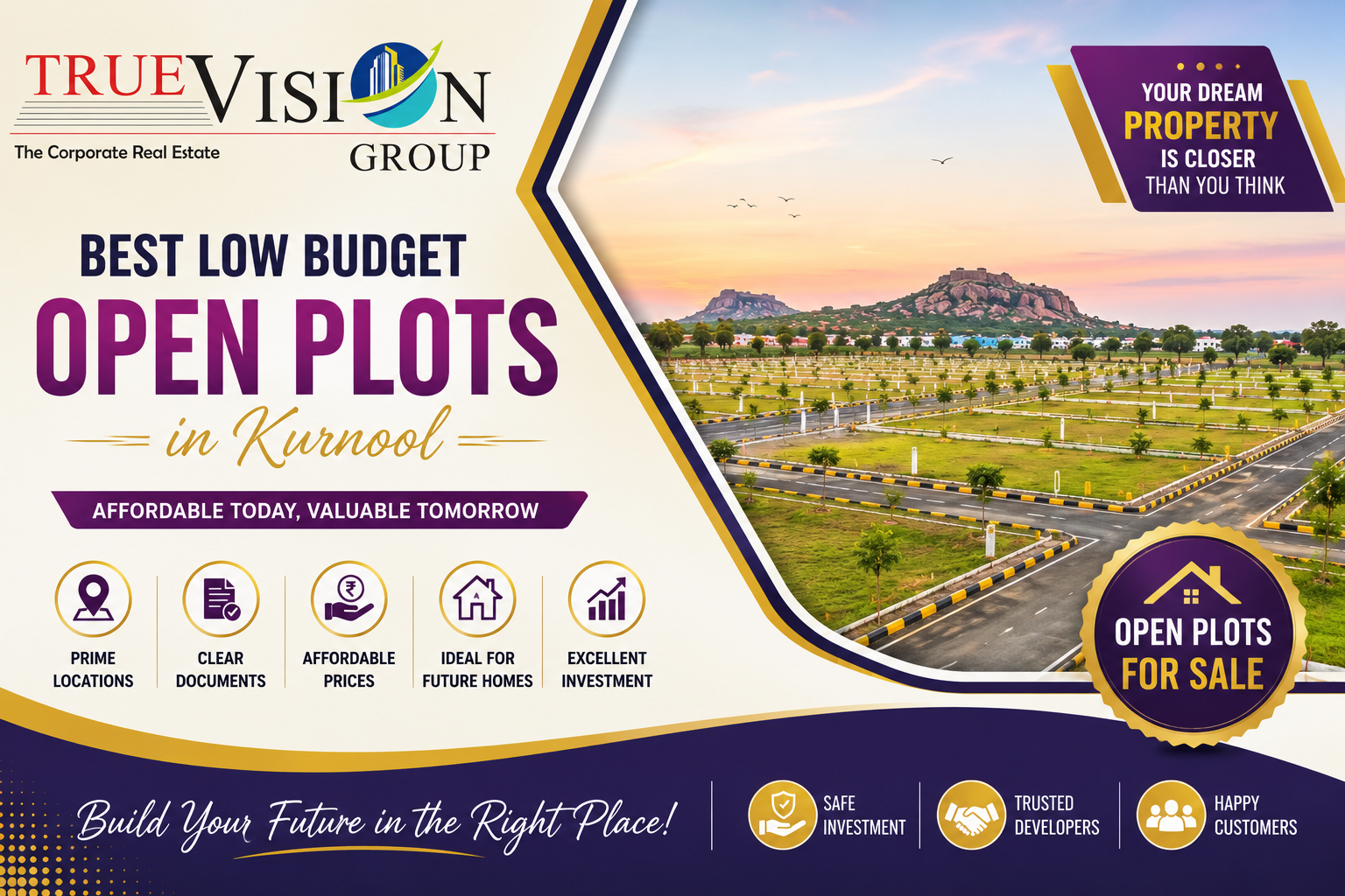 Best low budget Open Plots in Kurnool